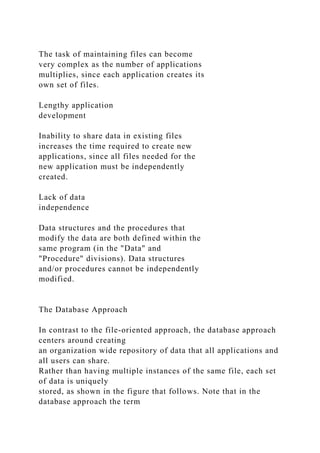Chapter 6 Elements Of Database Systems 1 Of 30 Acco Docx