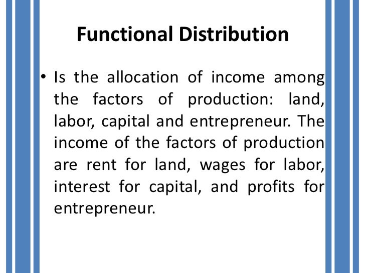 Chapter 6 Factor Markets and Distribution
