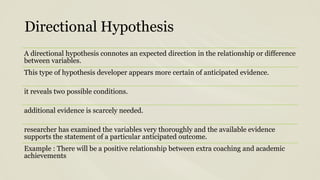 Chapter 6 formulation of hypothesis | PPTX