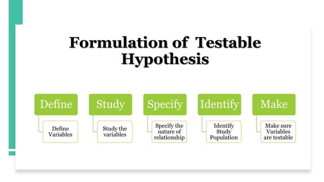formulation of hypothesis meaning