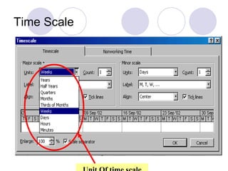 Time Scale Unit Of time scale                                                                                                                                                    