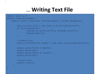 Chapter 6 Java IO File | PPT
