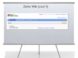 Zoho Wiki (con’t)
28
 