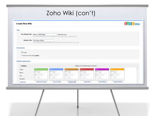 Zoho Wiki (con’t)
29
 