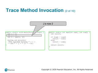 Copyright © 2020 Pearson Education, Inc. All Rights Reserved
Trace Method Invocation (2 of 10)
 