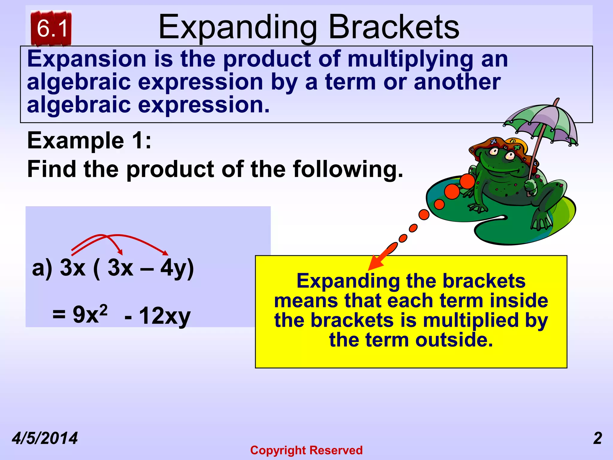 expanding a single brakets | PPS