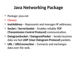 Chapter 6 Networking In Java.pptxjmkgkj7ki7t | PPTX