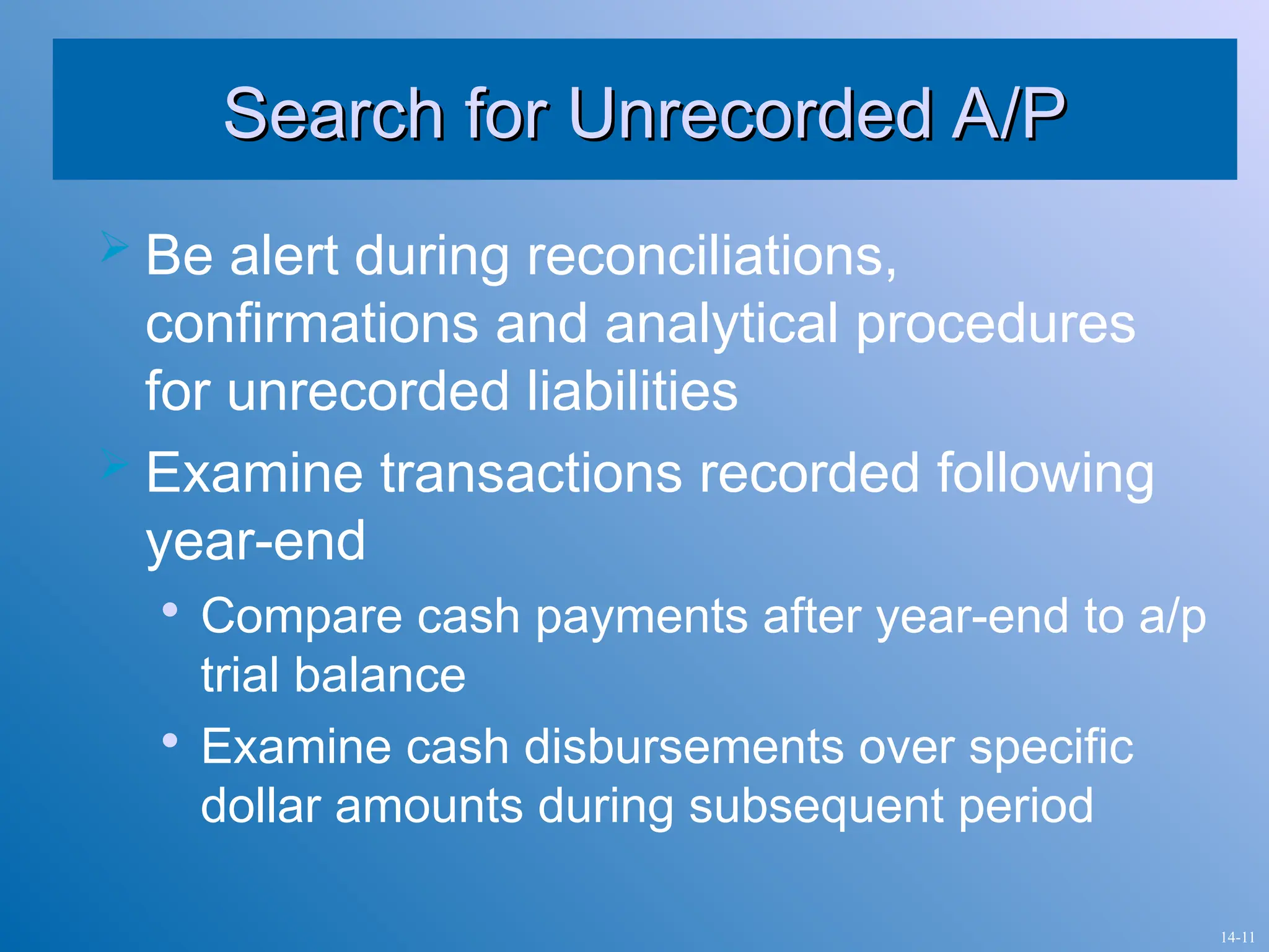 Unrecorded Receivable Example Chapter 6 Accounts payables and liabilities | PPT