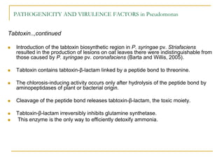 Tabtoxin Structure Chapter_ 6 Plant pathogenic Bacteria_Pathogencity.ppt