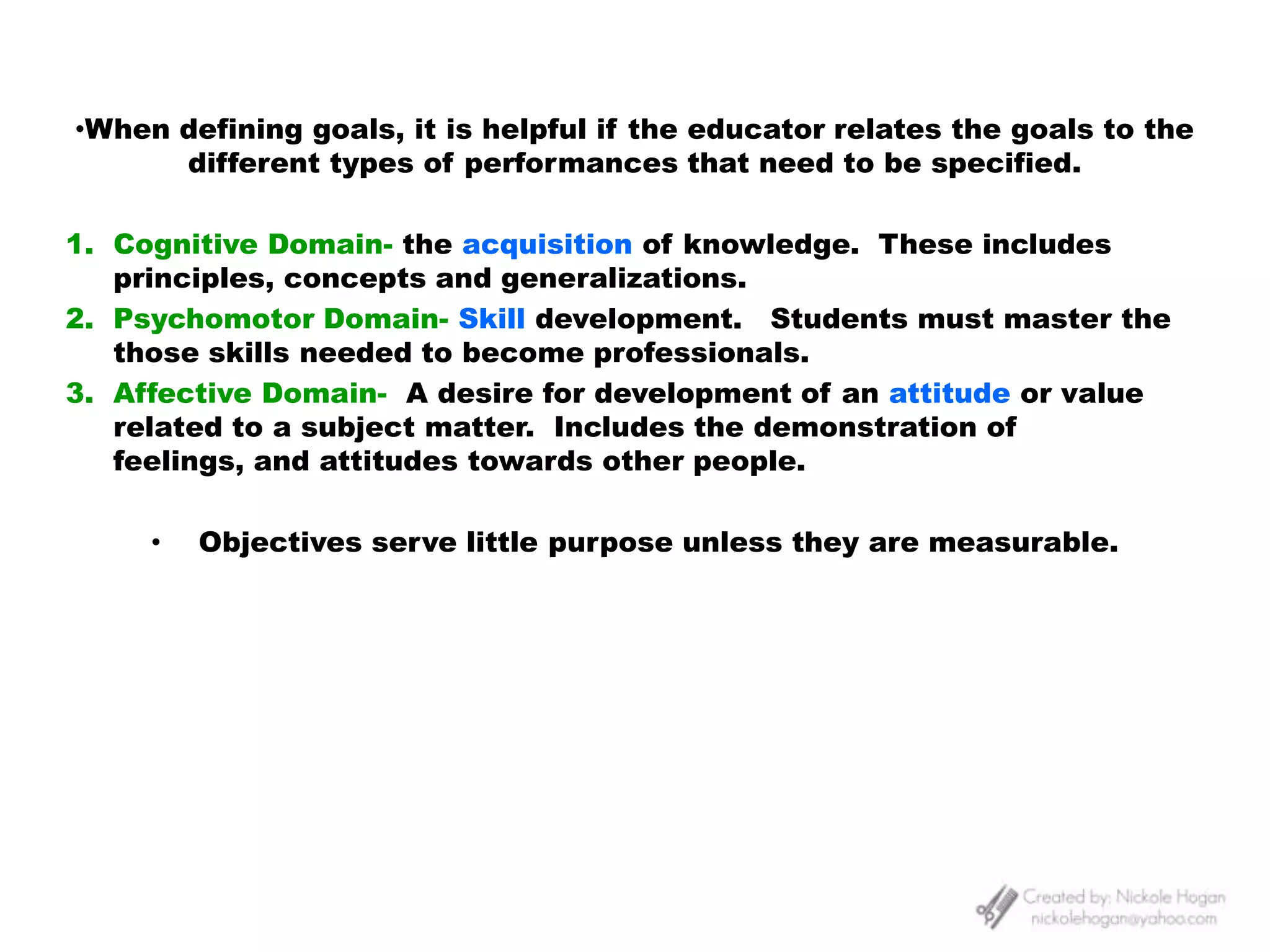 Includes: course description, topics to be taught, learning goals and objectives, resources, instructional methods, grading procedures, materials, supplies and facilities needed.