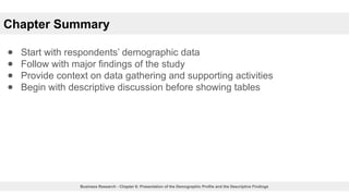 Comprehensive Guide to Presenting Demographic Profiles and Descriptive ...