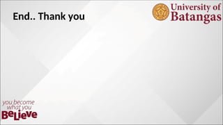 End.. Thank you
 