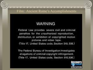 Film: Ancient Rome’s Accomplishments
 