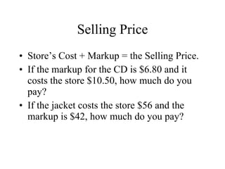 Mark Up And Discount | PPT