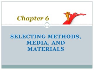 Chapter 6

SELECTING METHODS,
    MEDIA, AND
    MATERIALS
 