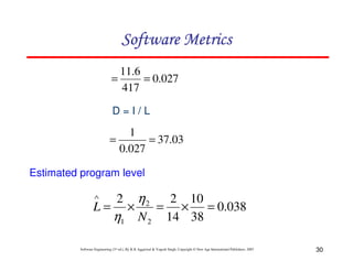 Chapter 6 software metrics | PDF