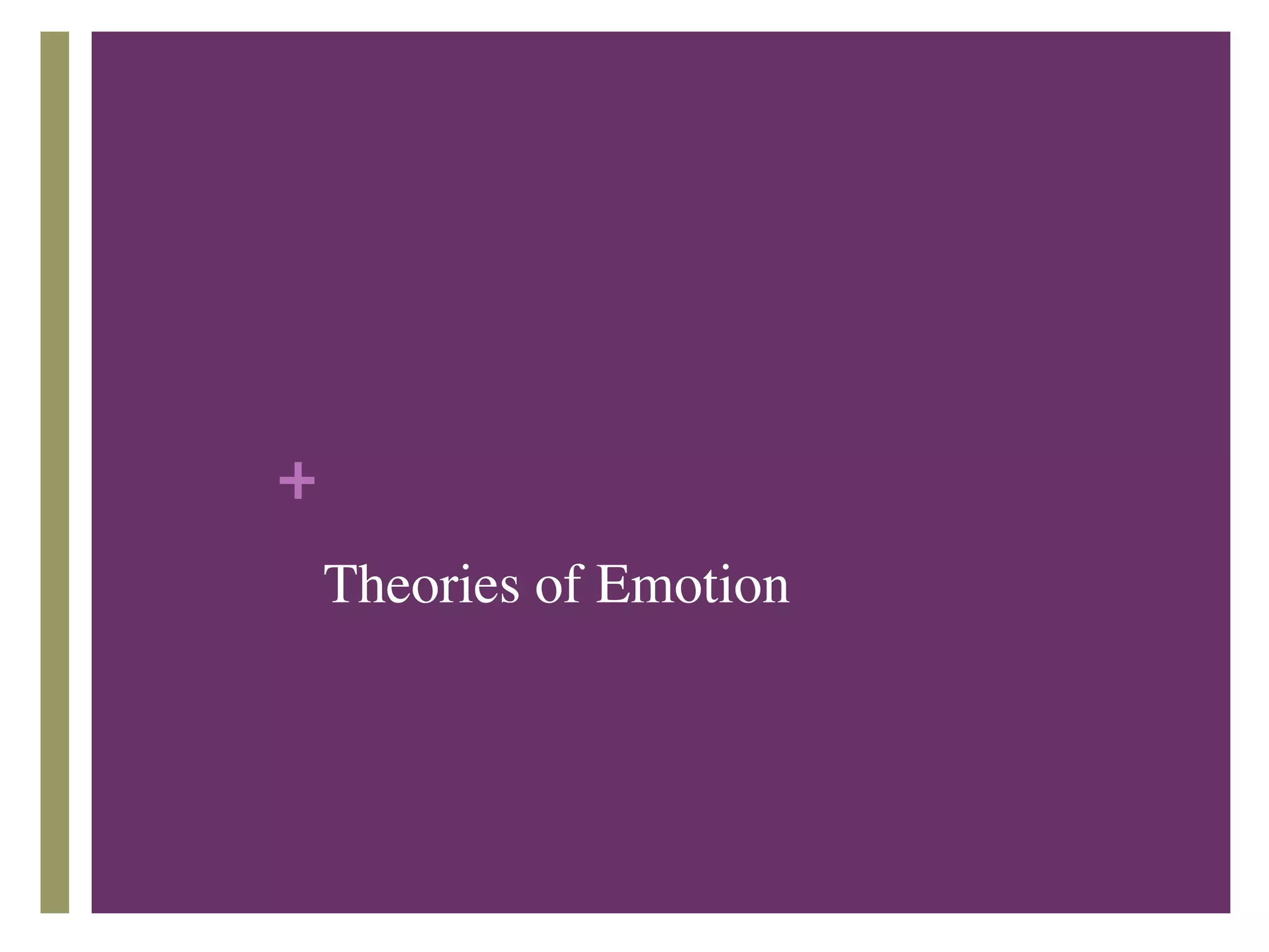 +
Theories of Emotion
 