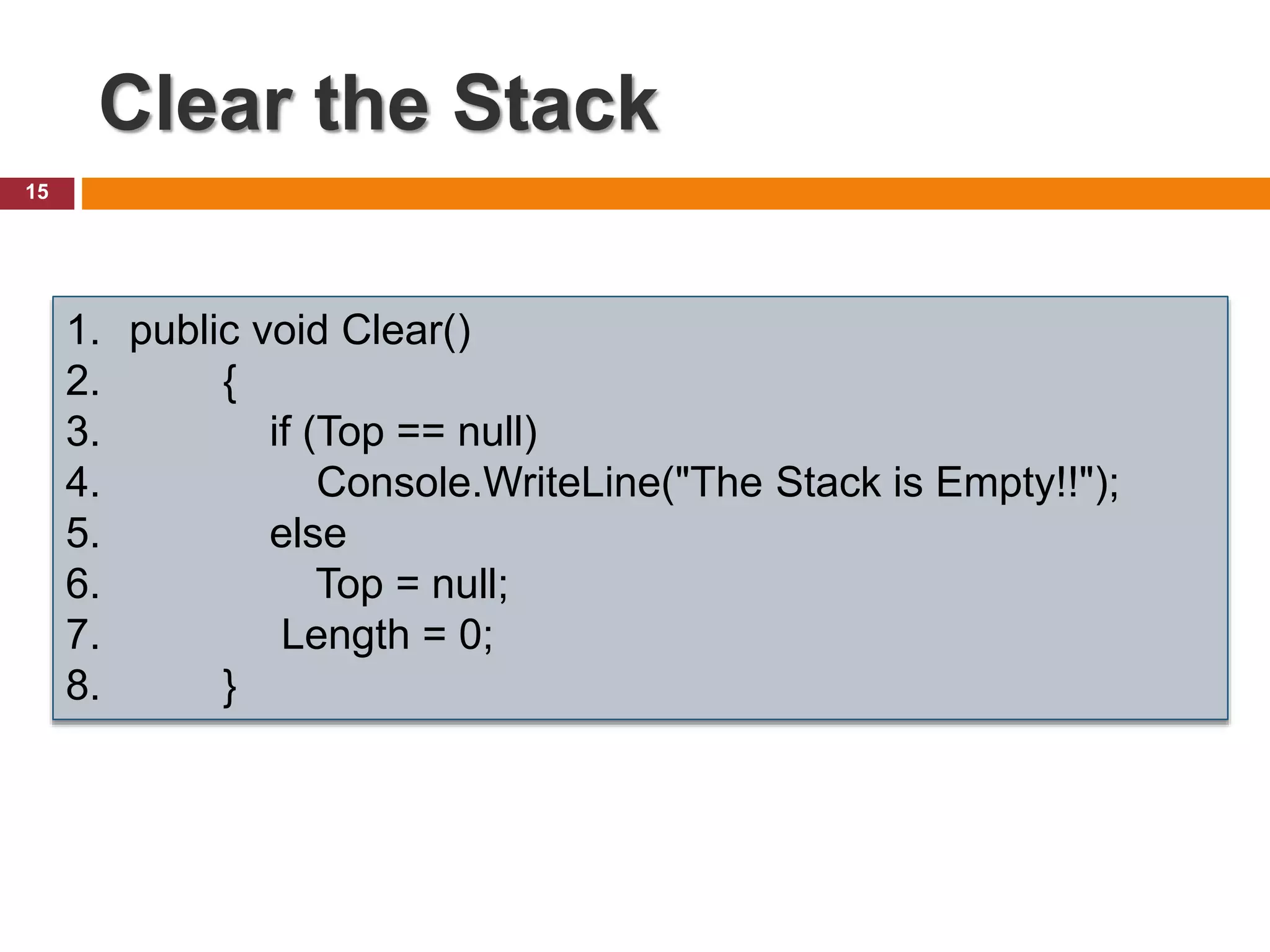 Chapter 6: stack data structure | PPT