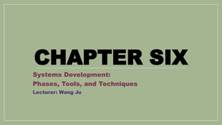 Chapter 6 Systems Development Phases, Tools, and Techniques1.pptx