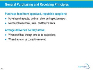 Chapter 6 The Flow of Food Purchasing and Receiving Slide 2