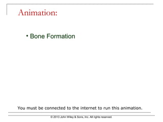 © 2013 John Wiley & Sons, Inc. All rights reserved.
Animation:
You must be connected to the internet to run this animation.
• Bone Formation
 