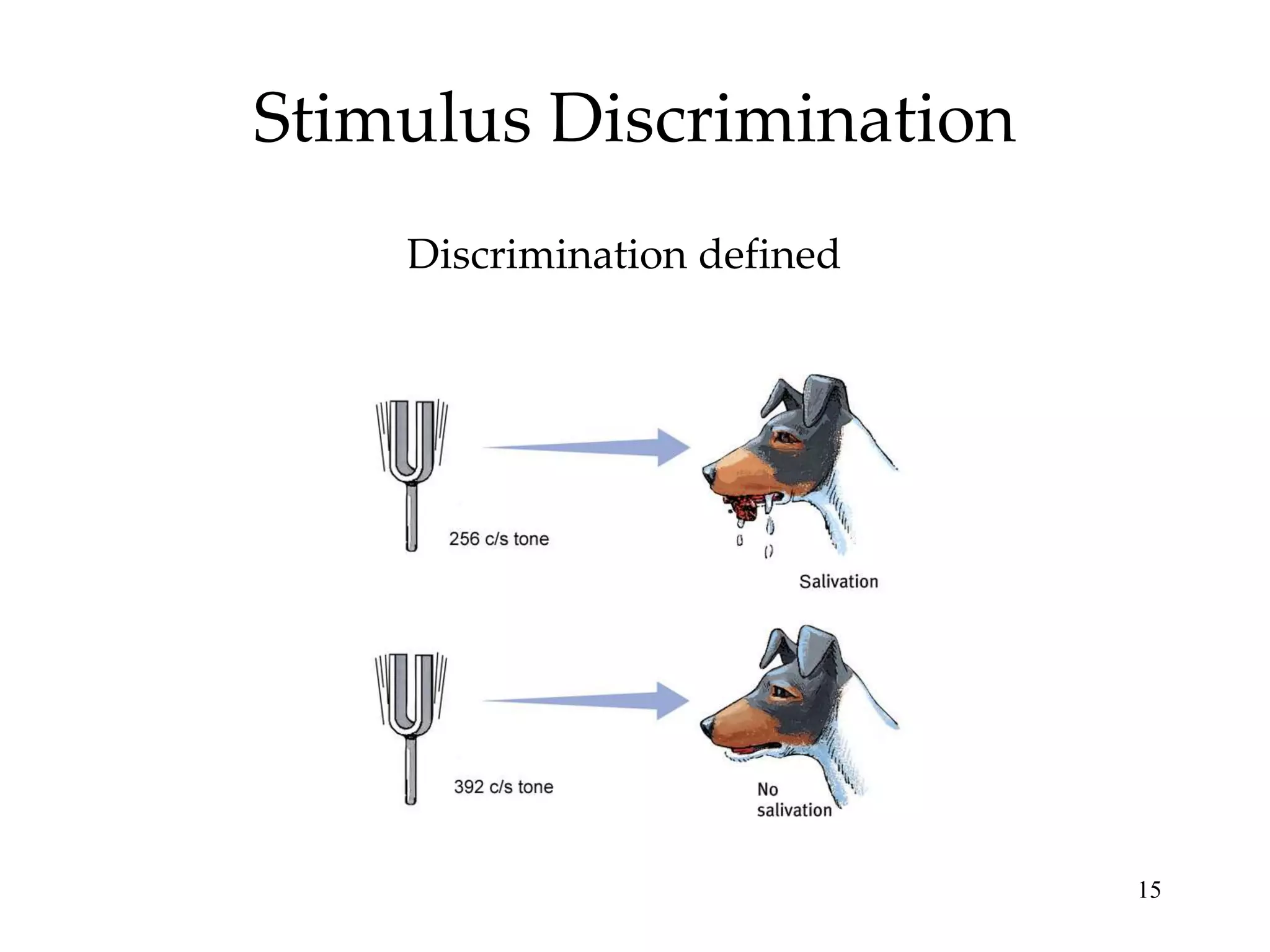 Stimulus Discrimination
    Discrimination defined




                             15
 
