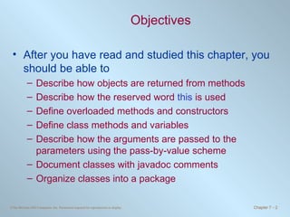 Chapter 7 - Defining Your Own Classes - Part II | PPT
