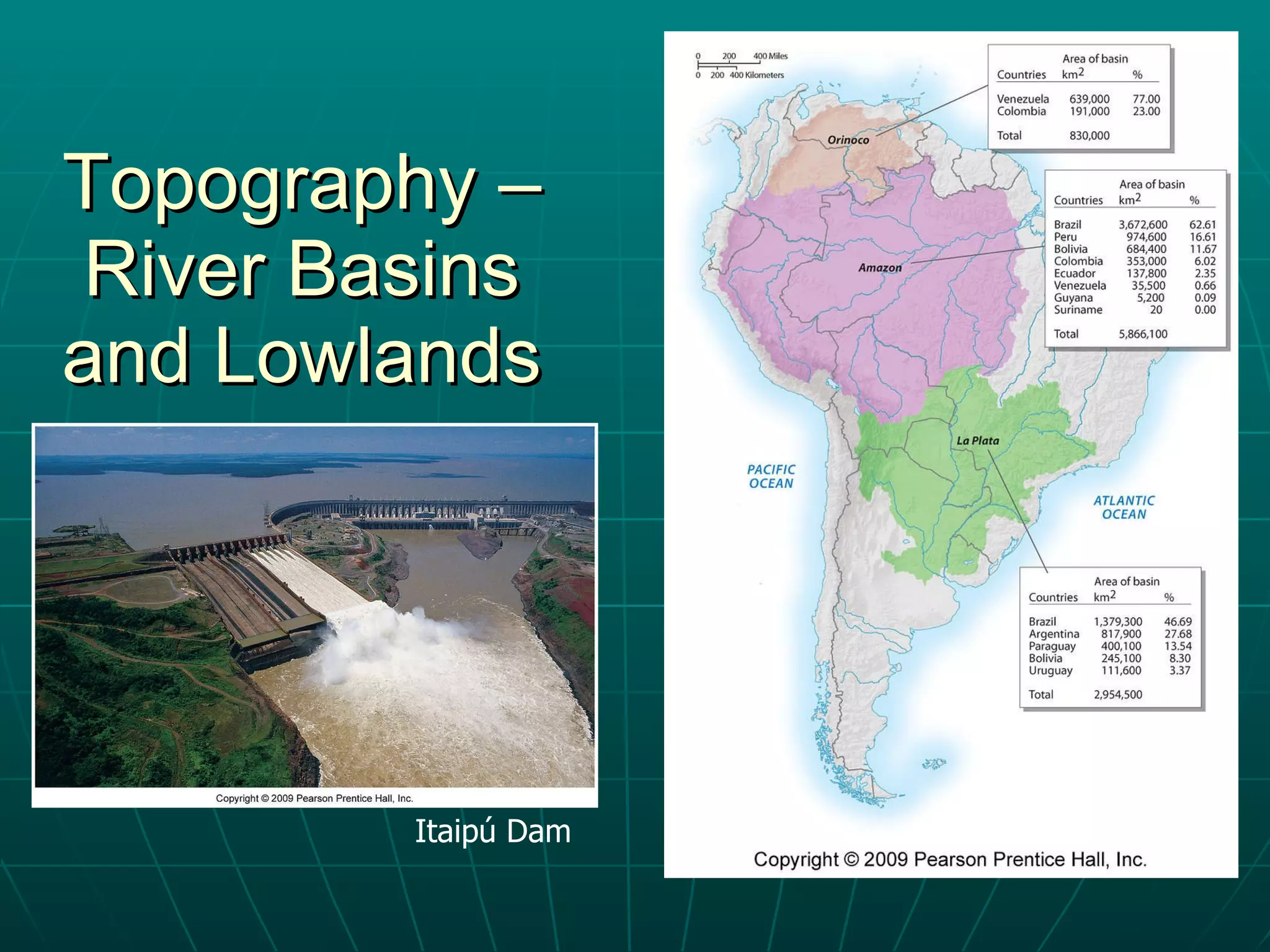 Topography – River Basins and Lowlands Figure 4.12 Itaipú Dam 
