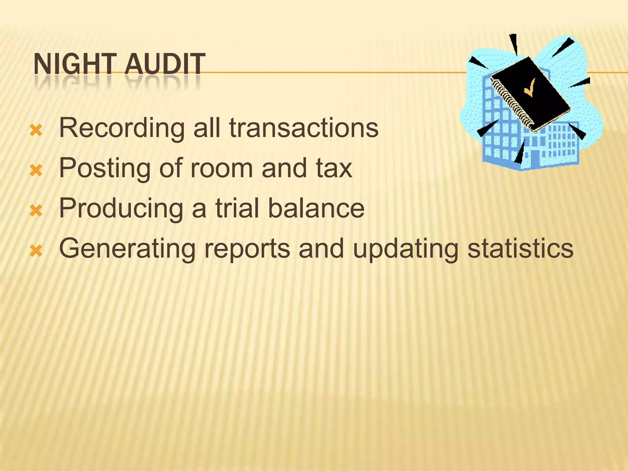 Property Management SystemsProperty management systems provide data that marketing can use for:Revenue maximization Better rooms inventory controlMore accurate management of room blocksYield management capabilitiesSource: American Hotel & Lodging Educational Institute