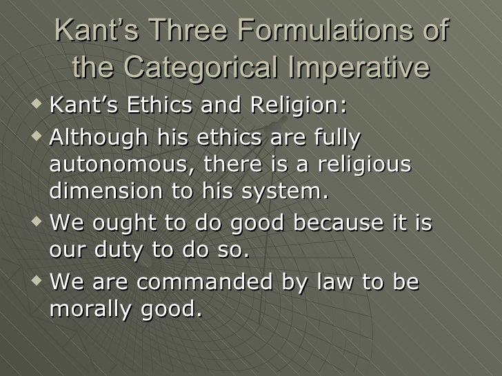 three formulations of the categorical imperative essay Free essays essay about categorical imperative the first formulation of the categorical imperative is “act only more about essay about categorical imperative. three formulations of the categorical imperative essay Free essays essay about categorical imperative the first formulation of the categorical imperative is “act only more about essay about categorical imperative.