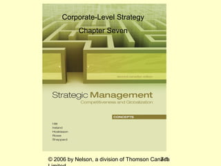 Corporate-Level Strategy
           Chapter Seven




© 2006 by Nelson, a division of Thomson Canada
                                           7-1
 