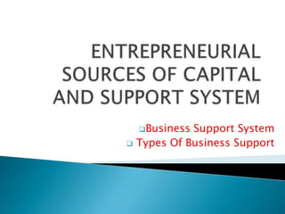 Business



Support System
Types Of Business Support

 