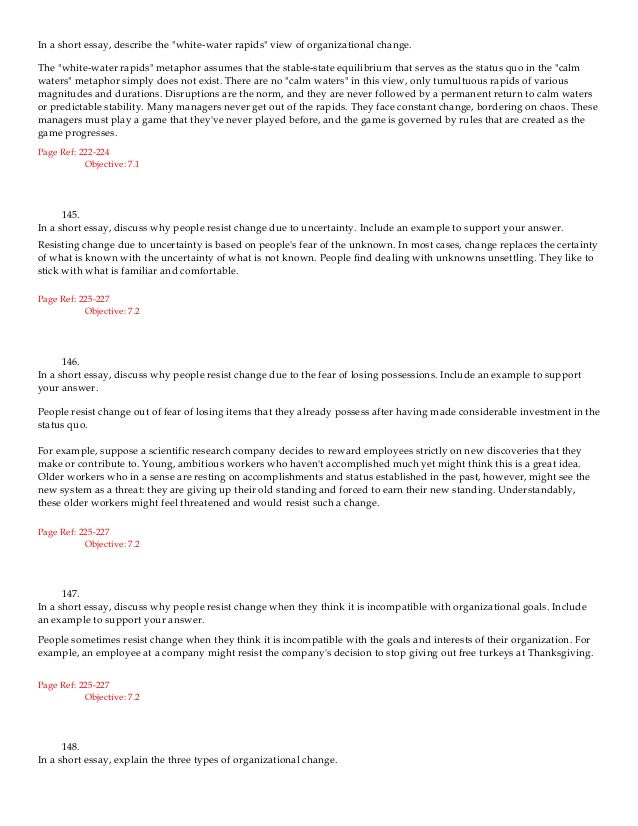 organizational change essay