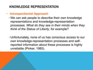 KNOWLEDGE: REPRESENTATION AND MANIPULATION | PPT