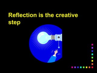 Reflection is the creative
step
 
