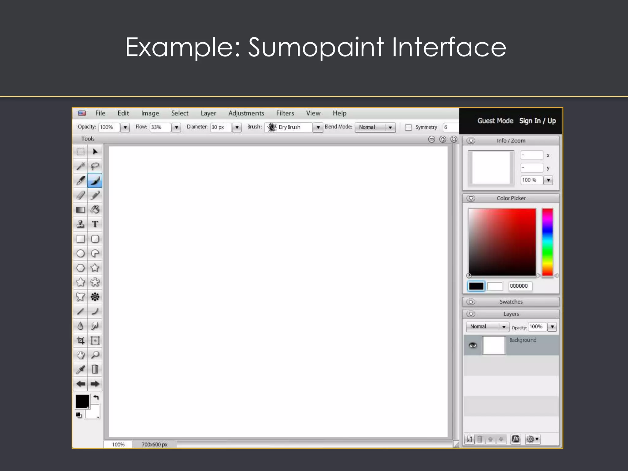 Example: Sumopaint Interface 
 