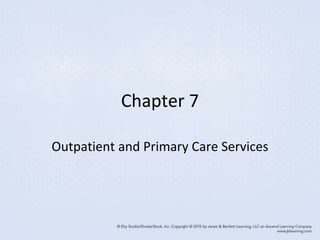 Chapter 7
Outpatient and Primary Care Services
 