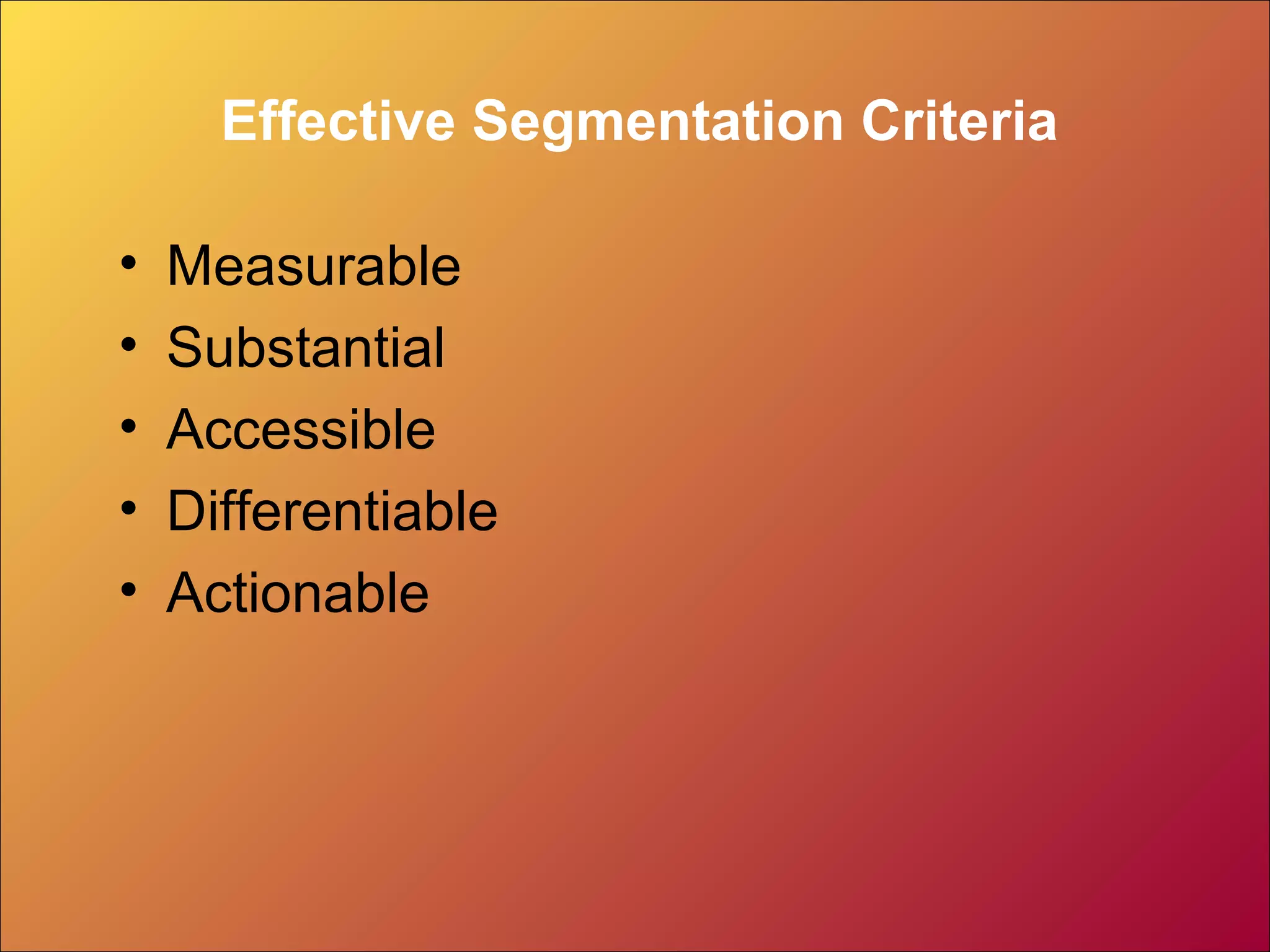 Identifying Market Segments and Targets | PPT