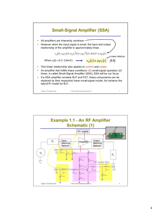 Chapter7 Smallsignal RF Amplifier Theories