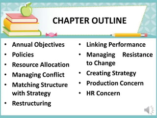 Chapter 7 implementing startegies : Management and Operations | PPTX