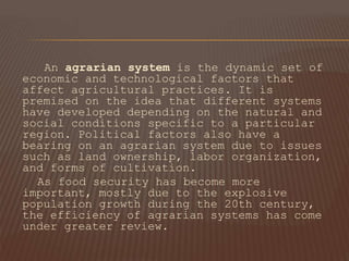The Agrarian Reform Program of the Philippines | PPTX