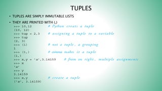 Tuples Data Lists and Tuples | PPTX
