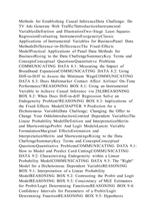 Chapter 7. Basic Methods for Establishing Causal Inference (Text