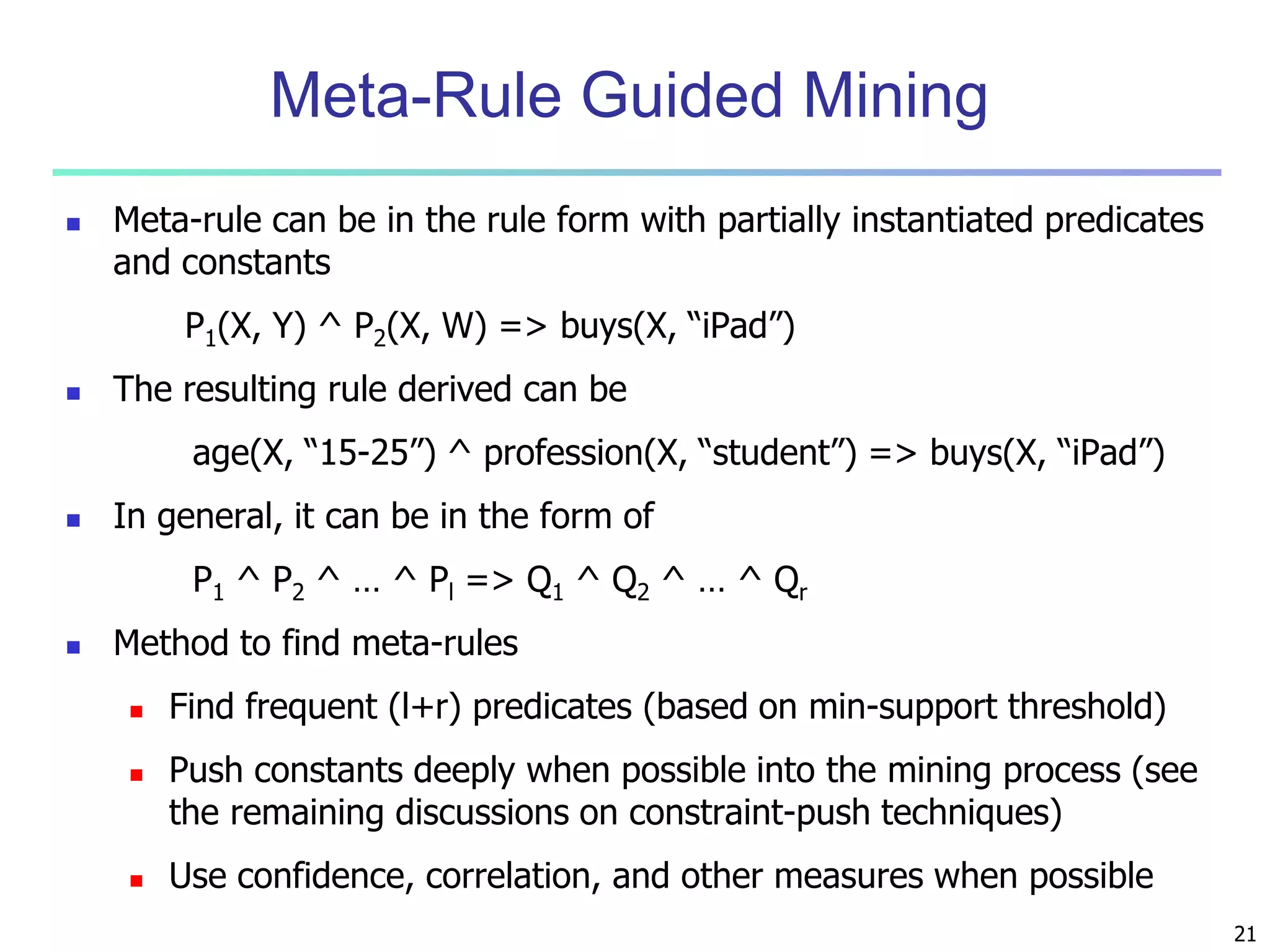 Chapter 7. Advanced Frequent Pattern Mining.ppt | Databases | Computer ...