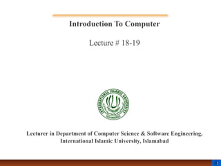 Chapter 7. Databases Chapter In Introduction to Computer. Pptx | PPTX