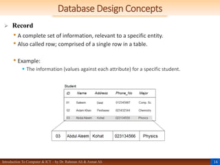 Chapter 7. Databases Chapter In Introduction to Computer. Pptx | PPTX ...