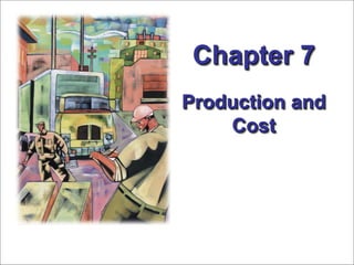 Chapter 7
Production and
Cost
 