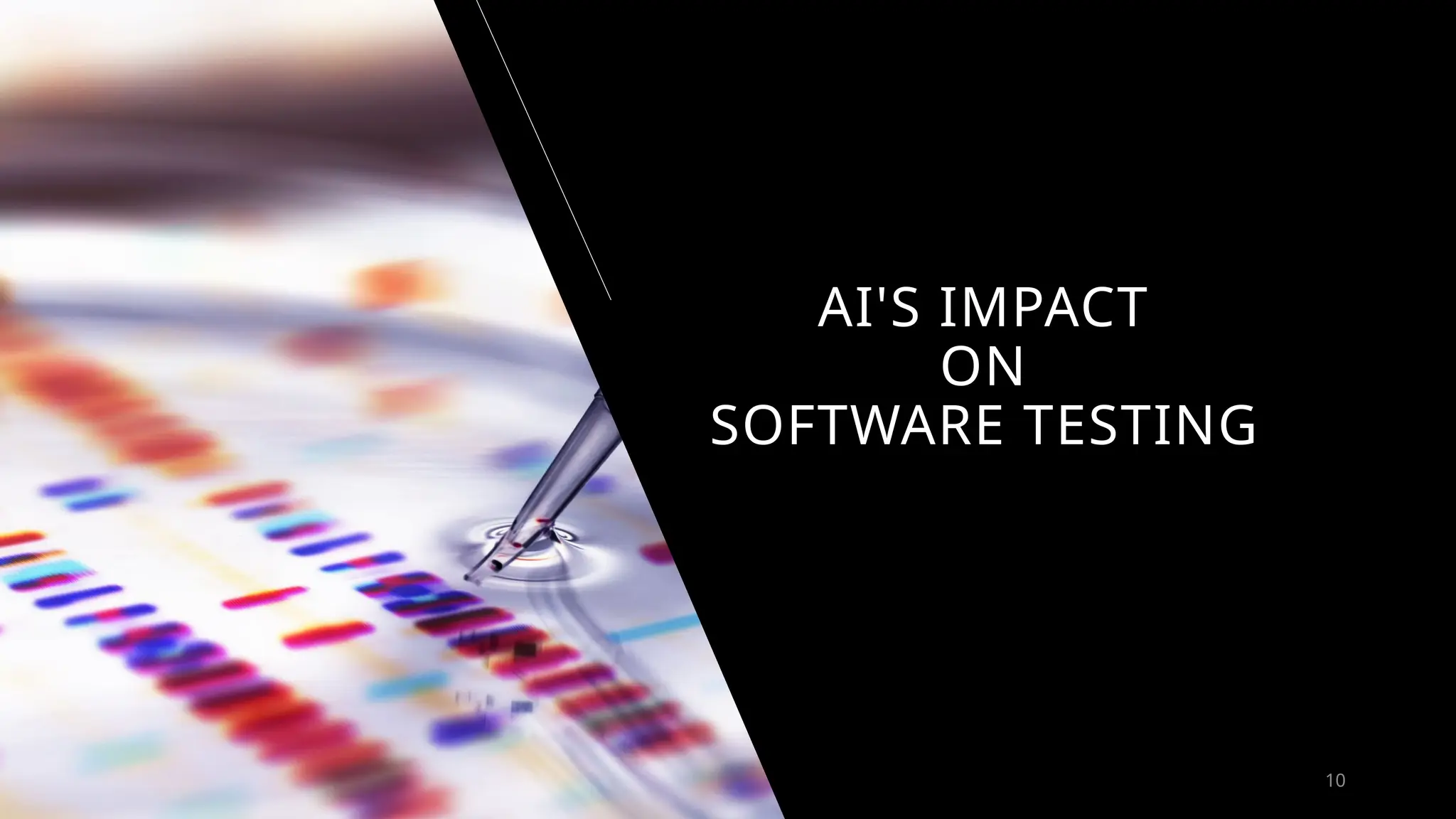 AI'S IMPACT
ON
SOFTWARE TESTING
10
 