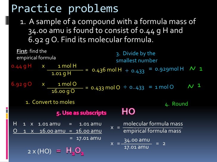 Chapter 7.4 : Determining Chemical Formulas