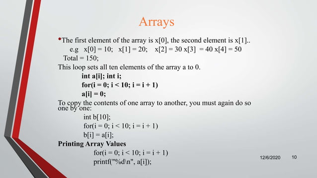 Arrays & Strings | PPT